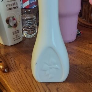 Elegant White Vase with Floral Accent